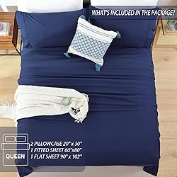 Whitney Home Textile Queen Sheet Set - 4 Piece Soft