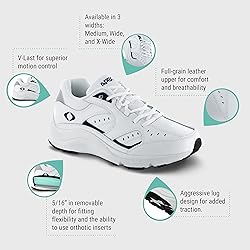 Apex Shoe's Walker-v Last-w, White, 9