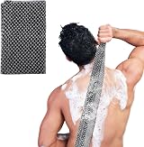 Sibba Exfoliating Washcloth 100cm Black Nylon Shower Towel 1PC view 2