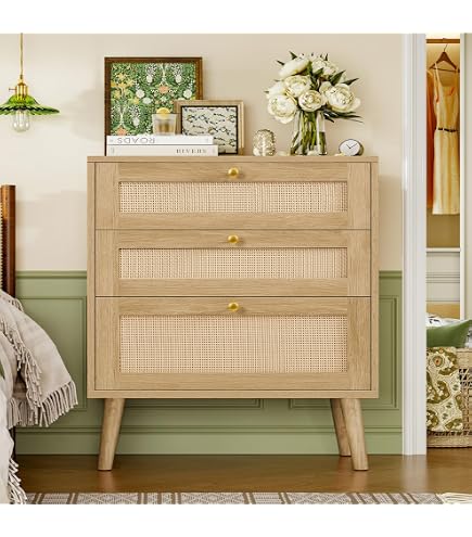 Rexit - Commode 5 tiroirs en bois et rotin Kave Home - Mr Scandinave Rexit - Commode 5 tiroirs en bois et rotin Kave Home - Mr Scandinave