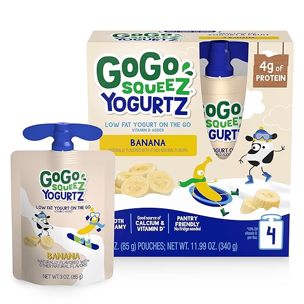GOGO SQUEEZ YOGURTZ BANANA, 3 OZ (PACK OF...