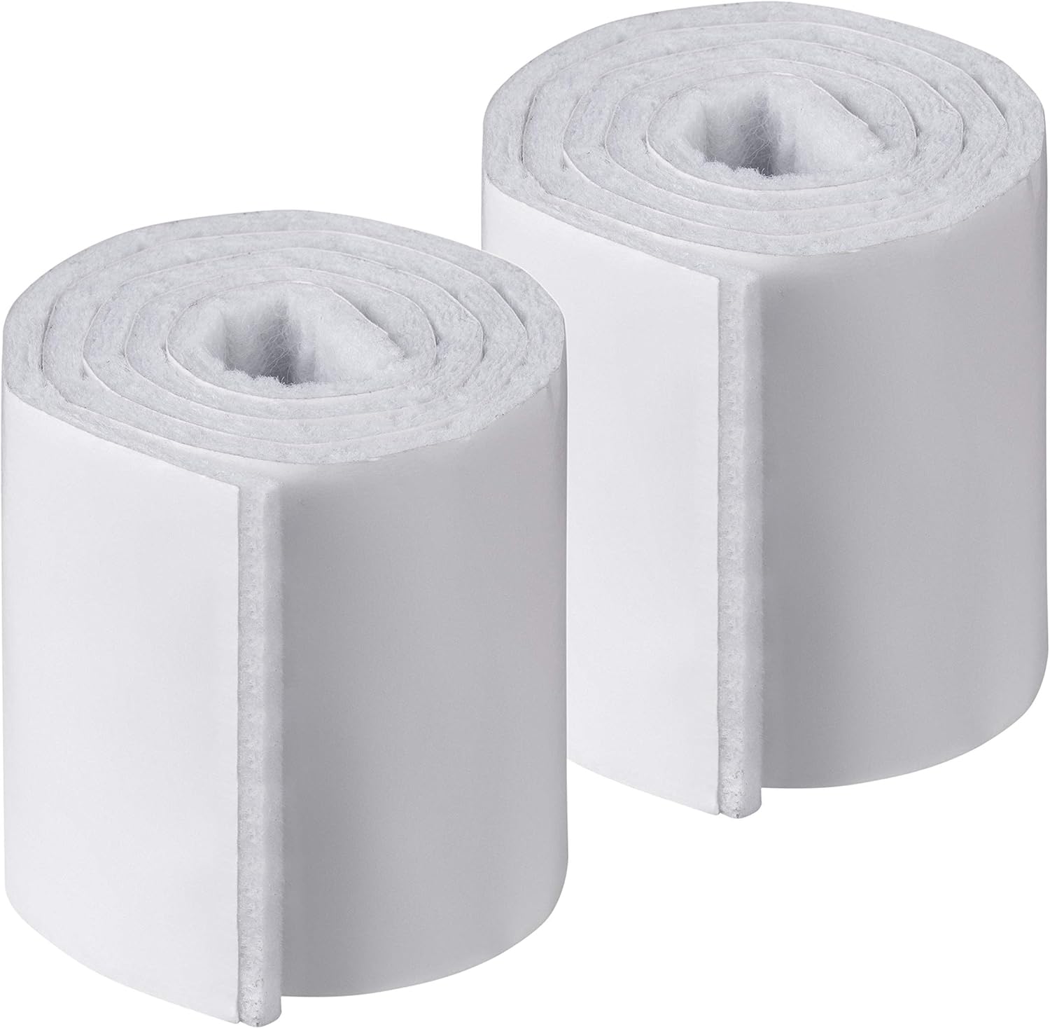 Metafranc Felt Tape 0.5 m x 50 mm, Self-Adhesive, White, Pack of 2, Can Be Cut to Size