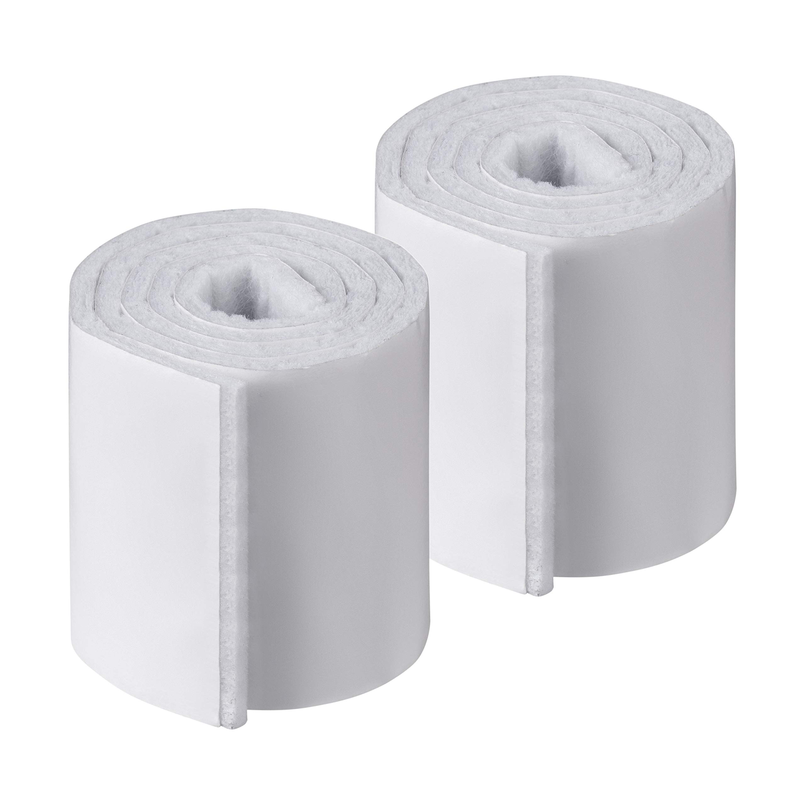 Metafranc Felt Tape 0.5 m x 50 mm – Self-Adhesive – White – Pack of 2 – Can Be Cut to Size – Effective Protection of Your Furniture/Felt Tape on Roll/Furniture Glides for Sensitive Floors / 647109