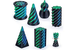 3Dgenius 6 Pack Spiral Cone Fidget Toys 3D Printed Spiral Fidget Toys Impossible Cone 3D Printed Fidgets Impossible Pyramid Passthrough 3D Printed Toys for Adults & Kids for Anxiety Relaxing, Pack4