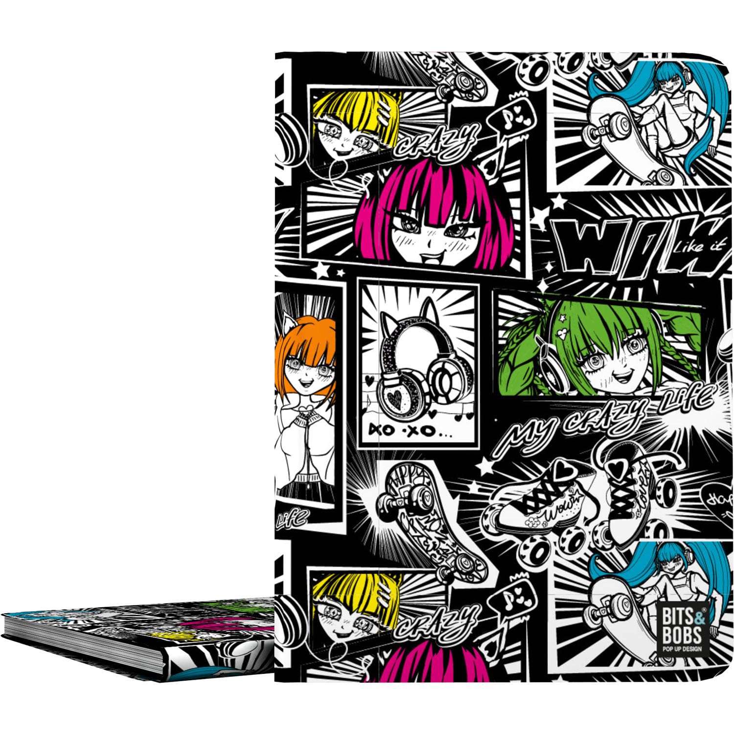 Grafoplás | Folder A4 Plastic Sleeves | Flexible Covers | 30 Polypropylene Linings | Bits & Bobs Pop Up Design Collection Yuku | Poly | Perfect for Organizing Your School Supplies