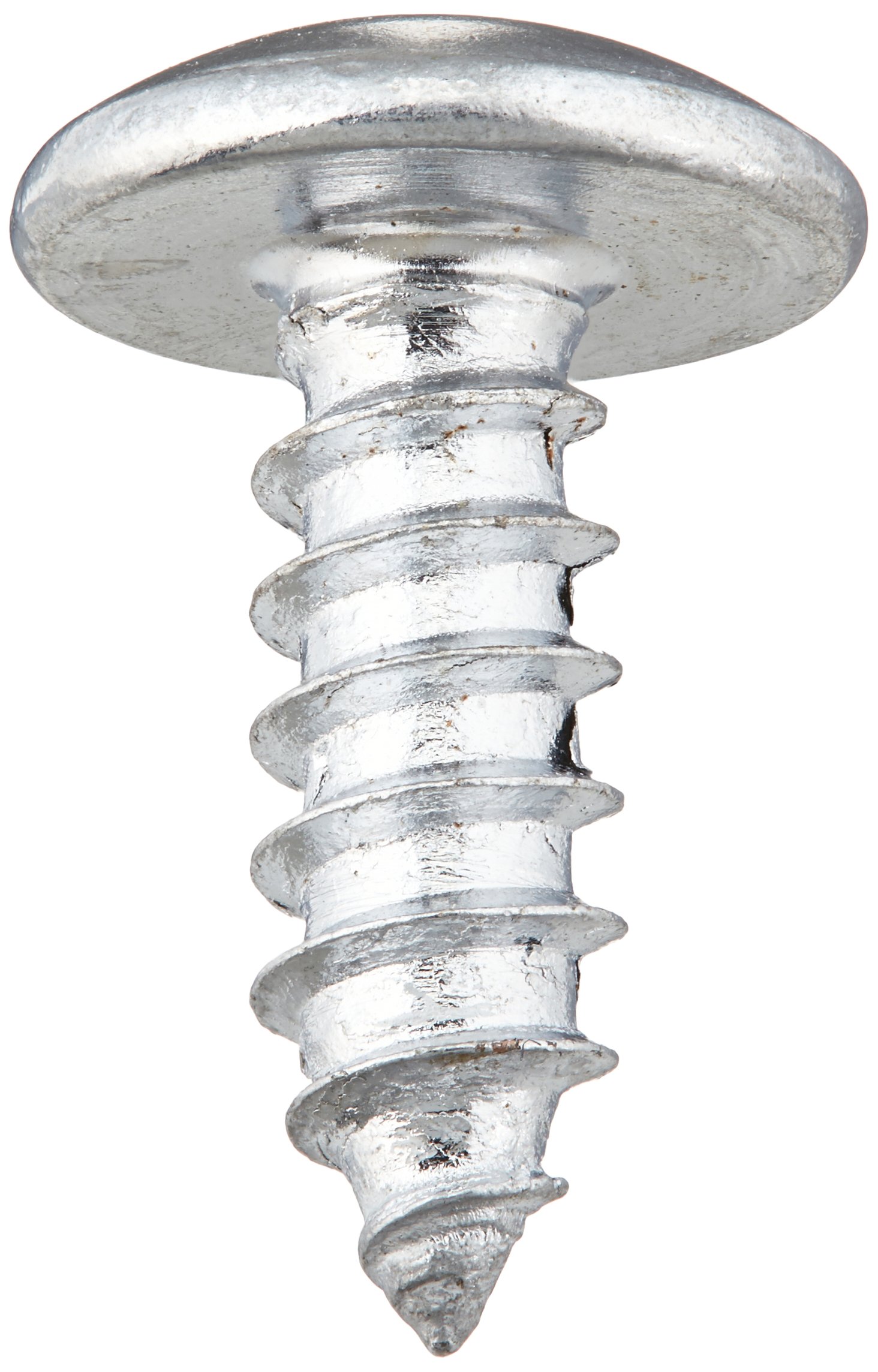 Steel Sheet Metal Screw, Chrome Plated Finish, Truss Head, Phillips