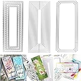 3 Sets Nested Stitched Scalloped Rectangles Dies