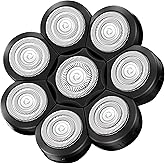 Universal Replacement Heads for Blade,Replacement Blades Compatible with Most Major Head Shaver Brands, Easy-to-Install Electric Razor Shaver Heads for Bald Men. (8 Black)