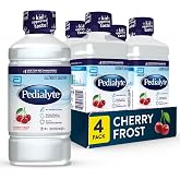 Pedialyte Electrolyte Drink | Hydration Drinks for Kids &amp; Adults | Cherry Frost, 1 Liter, Pack of 4