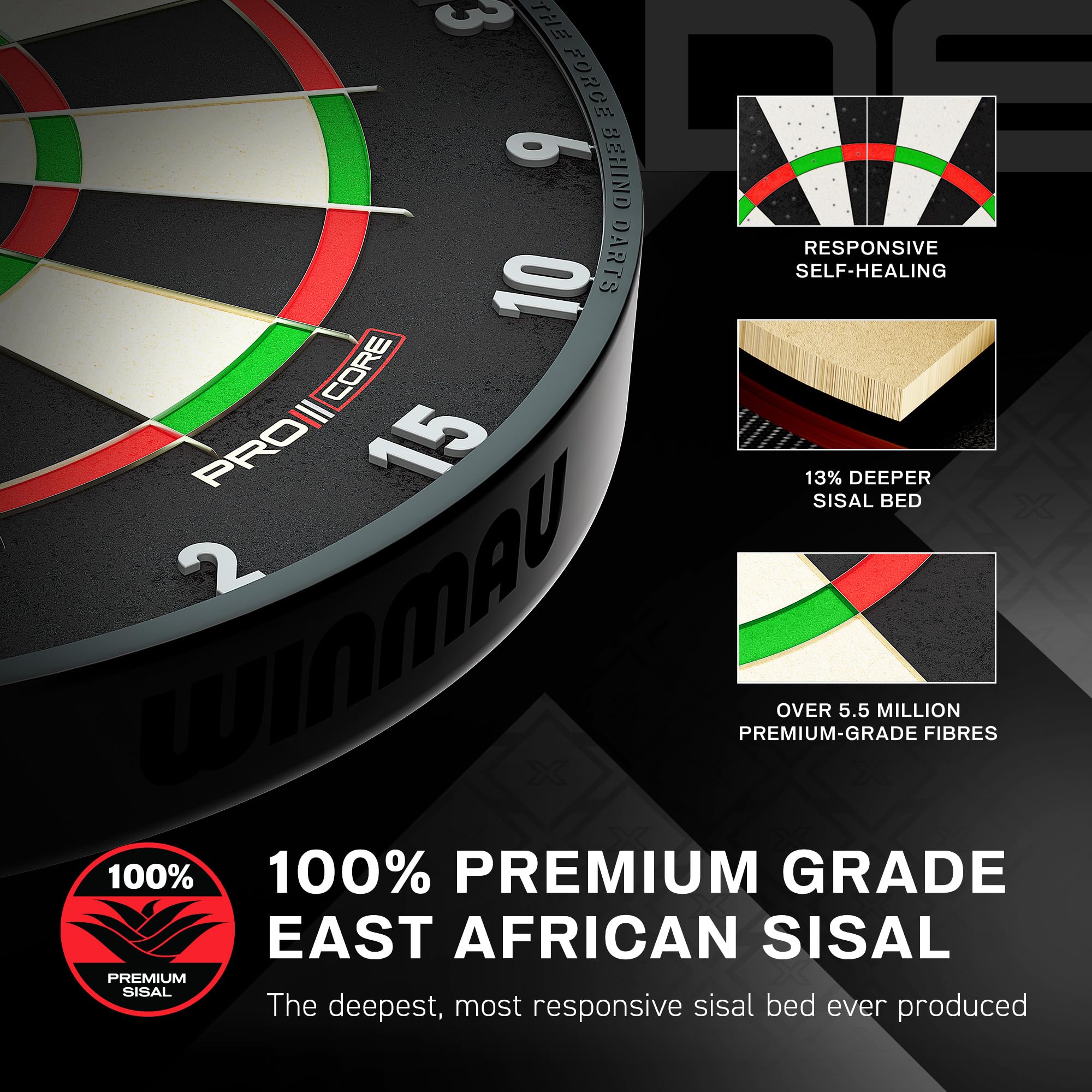 WINMAU Blade Serie dartscheibe steeldart – Professionelle PDC-Turnier steeldartscheibe - Blade X 3