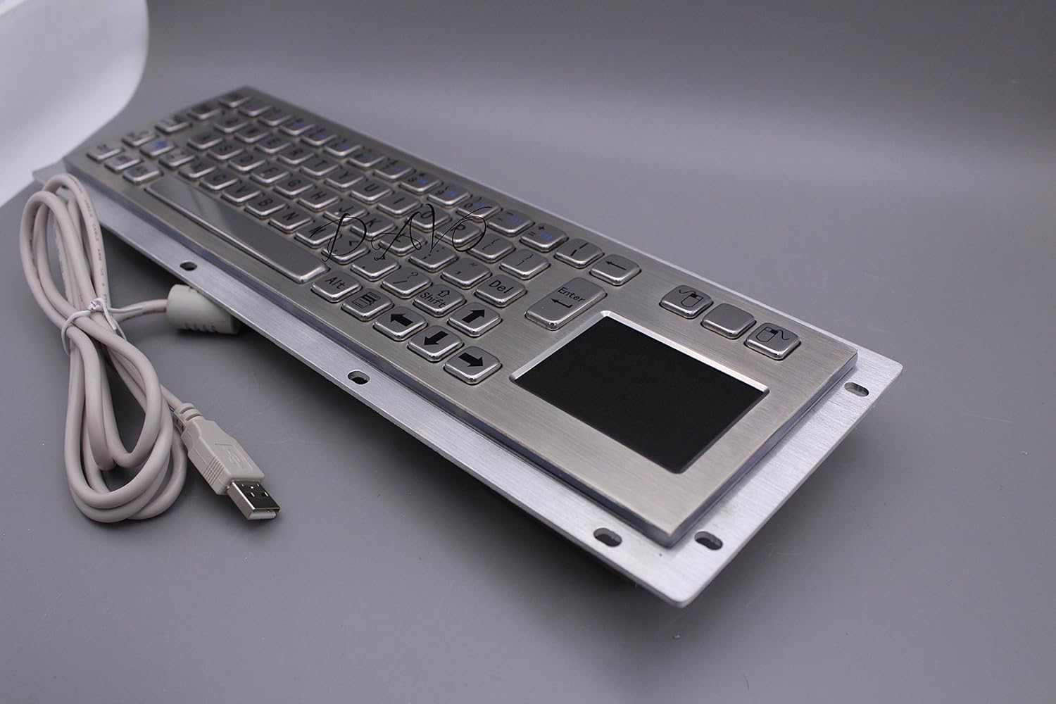 Teclado Kiosk de acero inoxidable IP65 con panel táctil y teclado