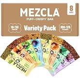 Mezcla Variety Pack Snack Bars, 10-11G Plant Based Pea Protein Treat, 8 Ct. | Gluten Free - Vegan - Healthy Adult Snack Protein Bar - Rice Cake, Granola, Breakfast Bar Alternative - Light &amp; Airy Texture