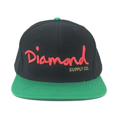 Script Snapback Hat GreenRed 