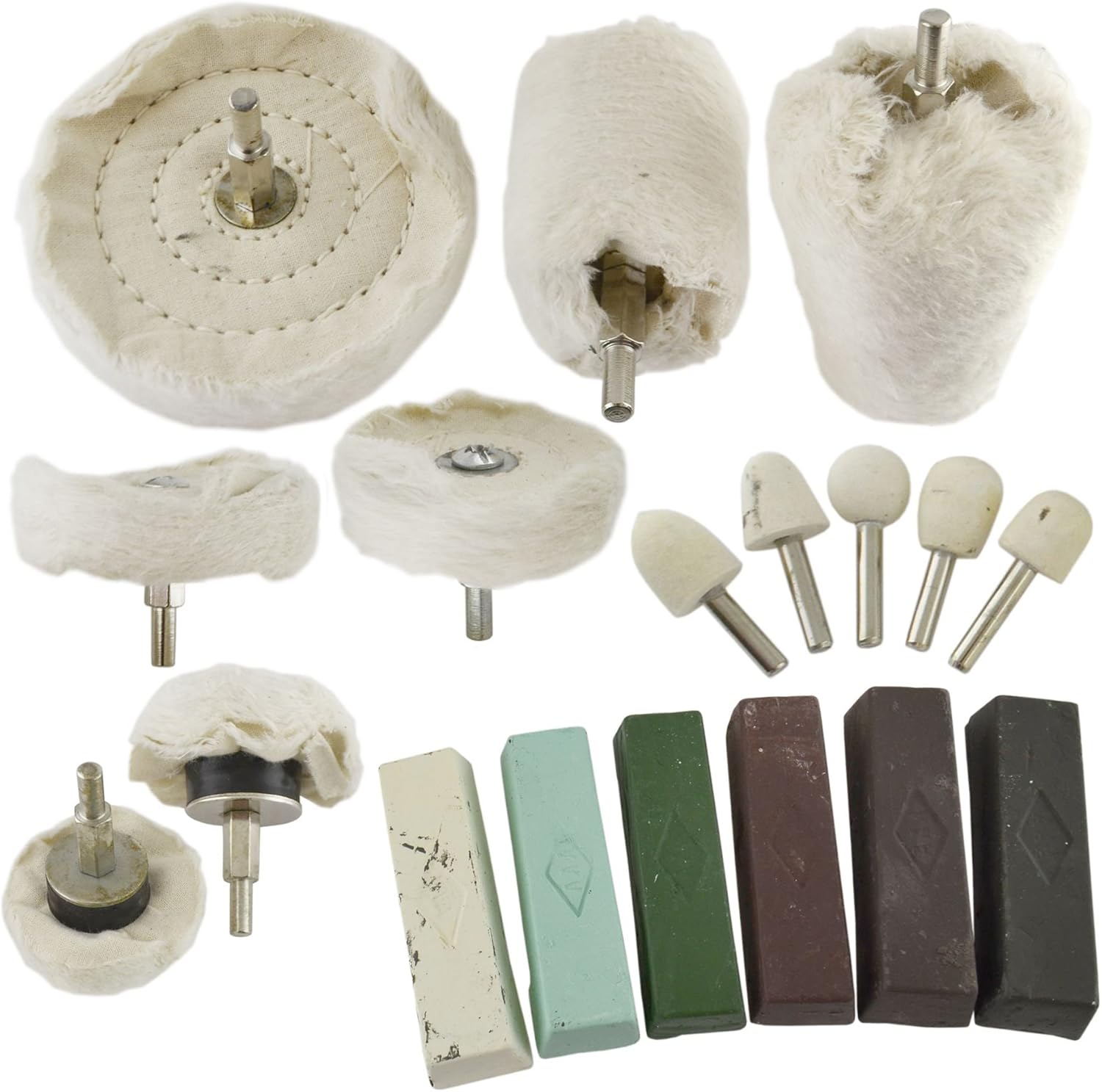 AB ToolsToolzone 18pc Deluxe Polishing Kit Buffing Metal Car Caravan