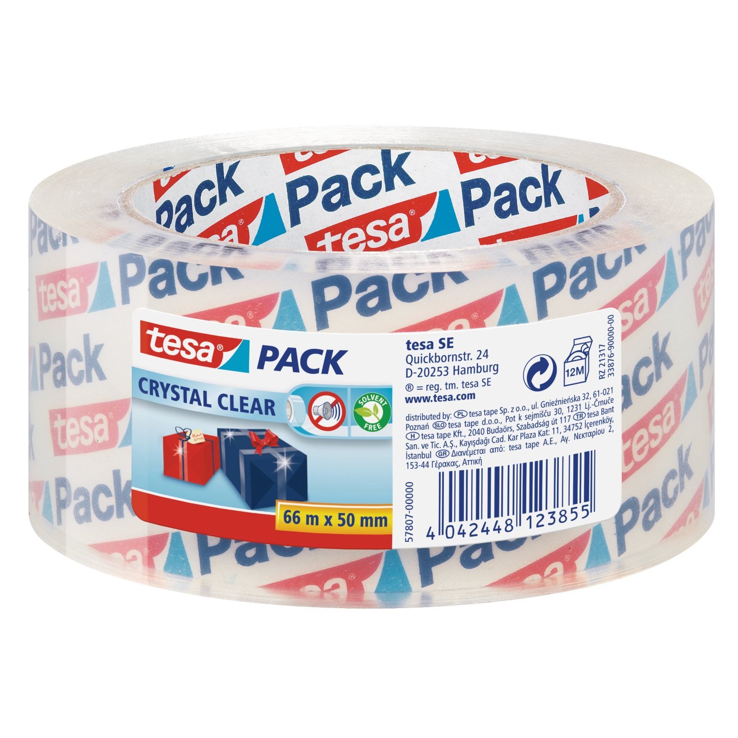 Tesa Tesapack Ultra Strong 66 m x 50 mm/Pack of 5 glasklar
