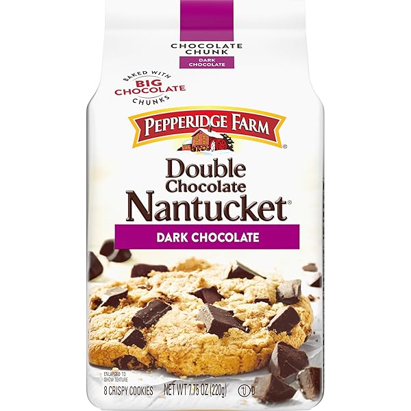 PEPPERIDGE FARM COOKIES NANTUCKET CRISPY DOUBLE DARK CHOCOLATE...