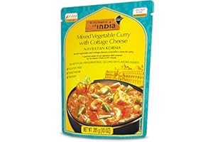 Kitchens Of India Ready To Eat Navratan Korma, Mixed Vegetable Curry & Cottage Cheese, 10-Ounce Boxes (Pack of 6)