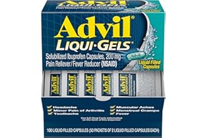Advil Liqui-Gels Pain Reliever and Fever Reducer, Pain Medicine for Adults with Ibuprofen 200mg for Headache, Backache, Menstrual Pain and Joint Pain Relief - 50x2 Liquid Filled Capsules