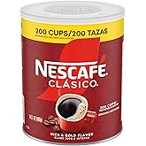 NESCAF&Eacute; Clasico Dark Roast Instant Coffee, 14.1 oz Canister | Smooth dark roast instant coffee; single 14.1 oz canister