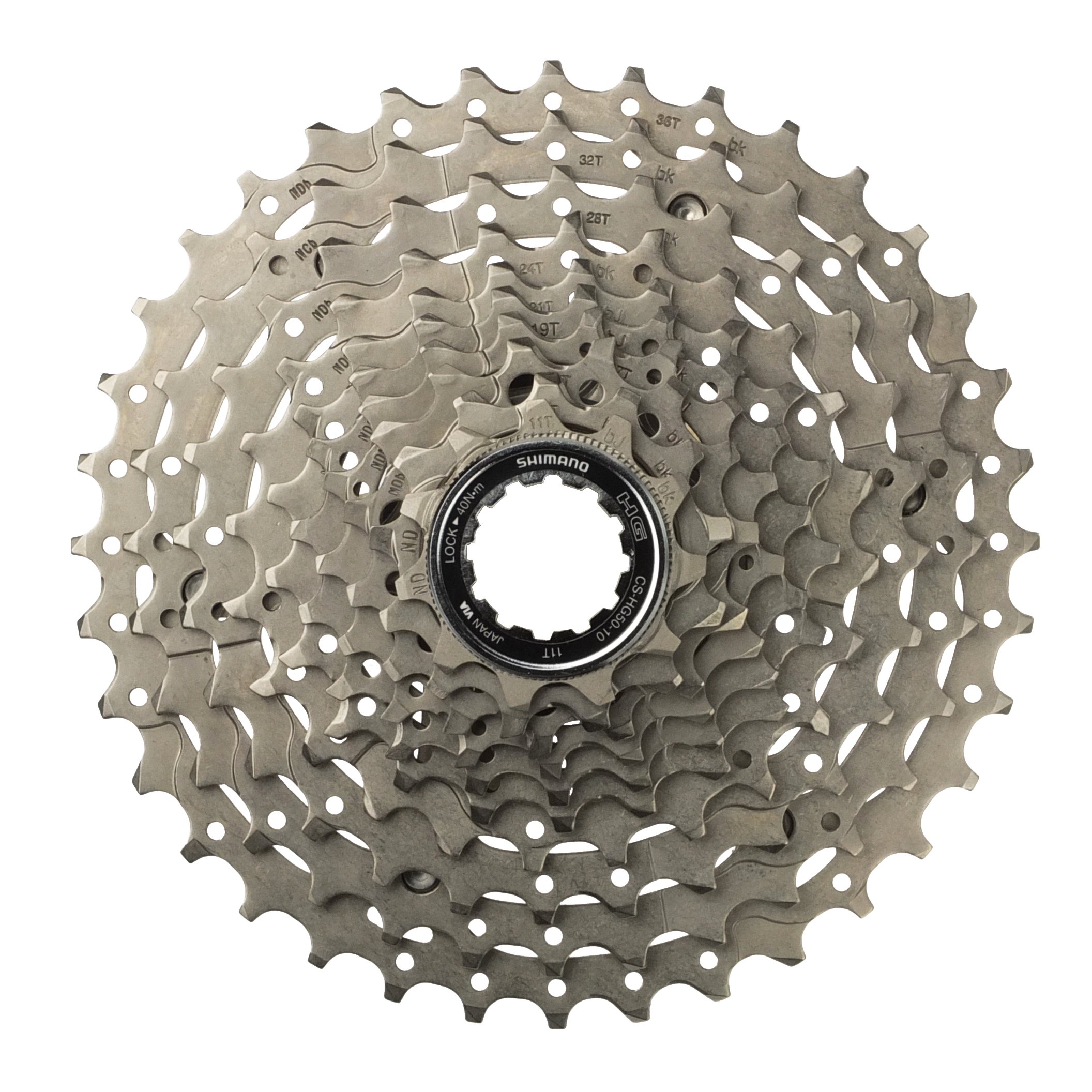 SHIMANO Deore CS-HG50 10-Speed Cassette 11-36T, 11 36, argentÃ