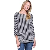 Ali Miles womens Texture Woven Tunic for Women