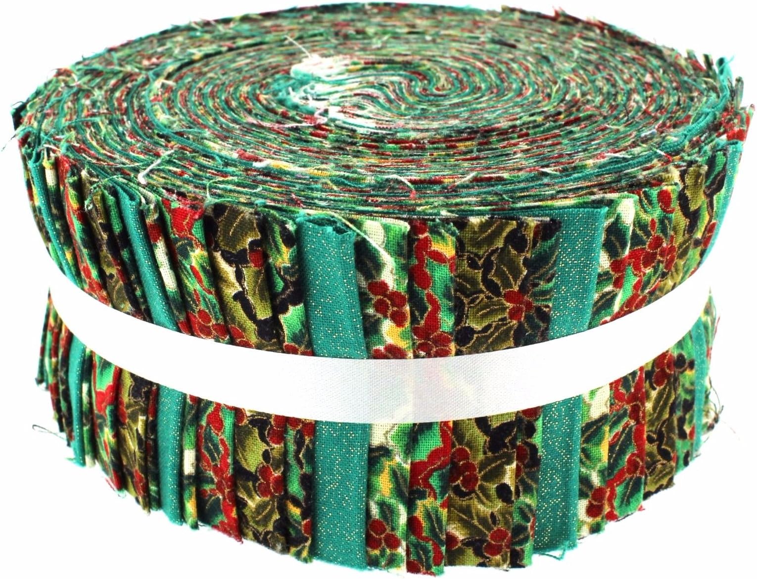Fabric Freedom Christmas Holly & Ivy Freedom Roll, 100% Cotton, Multicoloured, 13 x 13 x 7 cm