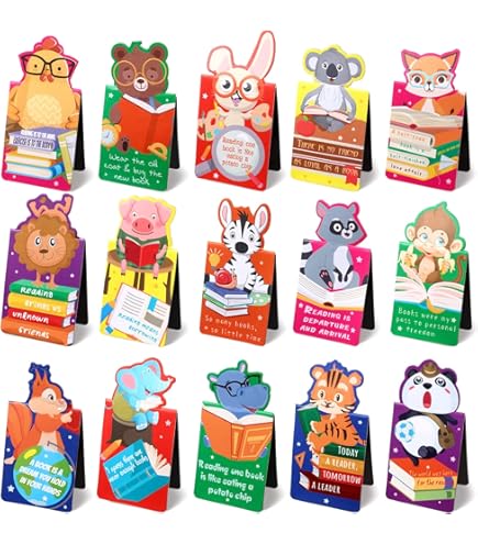 Marcapáginas Para Niños 24 Marcadores Grandes Y Bonitos Para Niños Y
