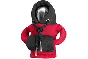 Mystique Maison 2023 New Car Shift Knob Hoodie，Universal Shift Knob Cover,Gear Shift Cover,Cute Gear Shift Knob Hoodie，Car Shifter Stick Protector Decoration (Red and Black Combo)