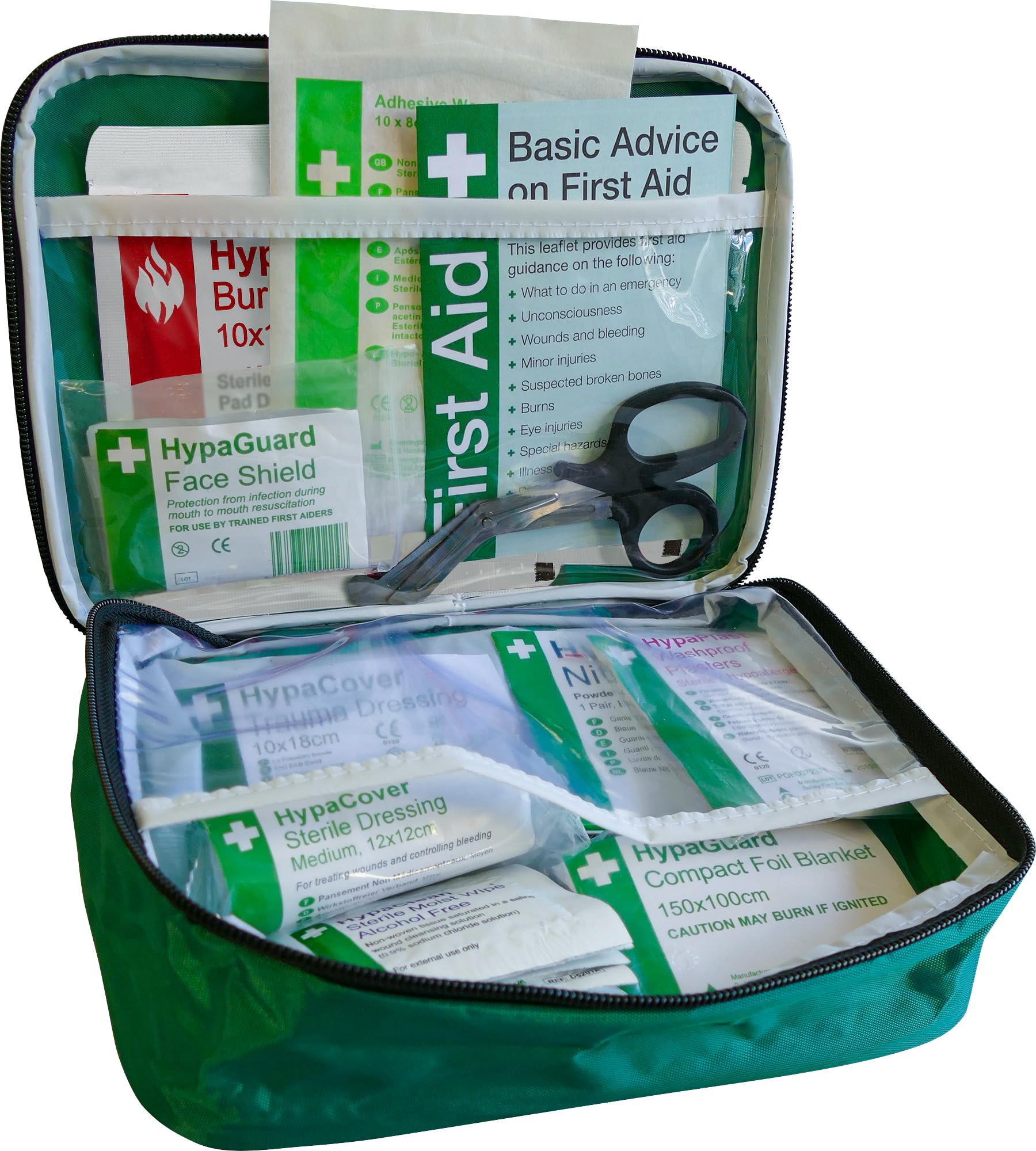 Safety First Aid Group British Standard Compliant Travel & Motoring First Aid Kit in Nylon Zip Bag