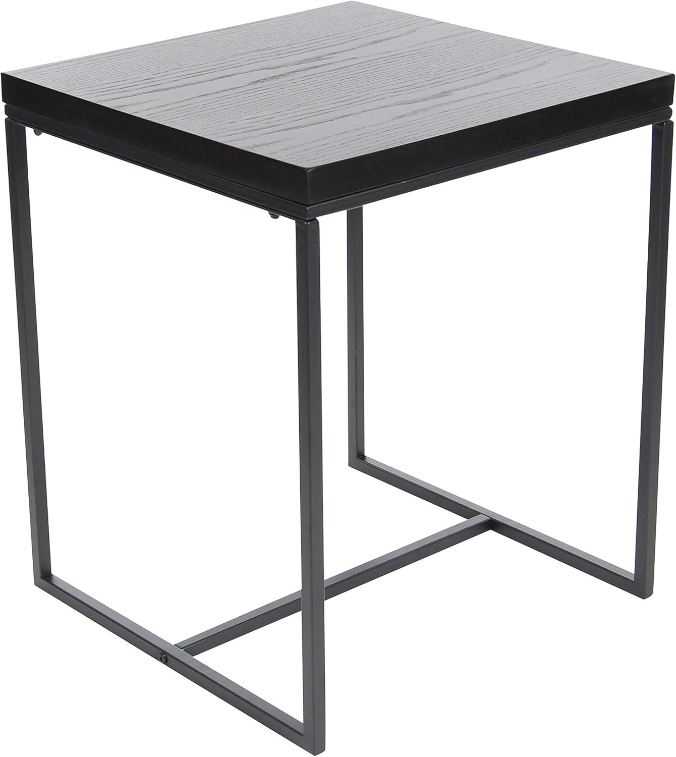 Deco 79 19"x 21" x 23" Metal And Wood Accent Table (Set Of 3), 19" x 21" x 23", Light Dark Brown/Gold: Furniture & Decor