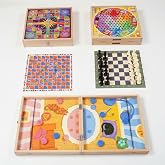 SAIHE 5-in-1 Magnetic Wooden Board Game Set, Premium Beech Wood Frame Family Game Center for Kids &amp; Adults