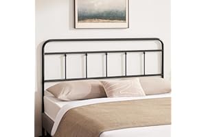 ASONLY Metal Headboard Queen Size, Height Adjustable Headboard Only, Queen Size Headboards Only for Bedroom, Vintage Headboards, Farmhouse Head Board, Black