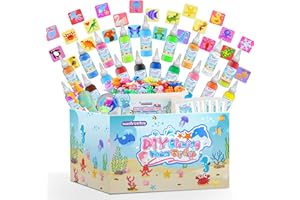 santreetoy Magic Gel Water Elf Toy Kit, 20 Fairy Aqua Gel Kit with Kids Fishing Pole, Color Changing Squishies Maker Making Toy, Arts and Crafts Sensory Toys for Kids Ages 6+, 24 Molds
