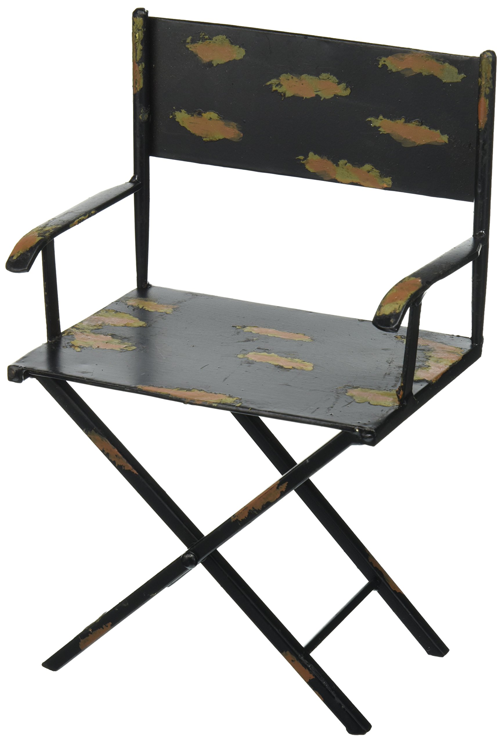 Design Toscano Hollywood Movie Director's Chair Home Theater Decor Statue, 26.5 cm, Metalware, Rust