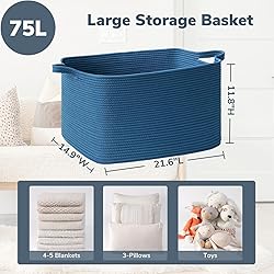Goodpick Large Blanket Basket, Storage Baskets for
