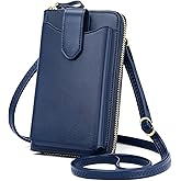 Peacocktion Small Crossbody Wallet Cell Phone Purse for Women Vegan Leather RFID Blocking Bags with Card Slots