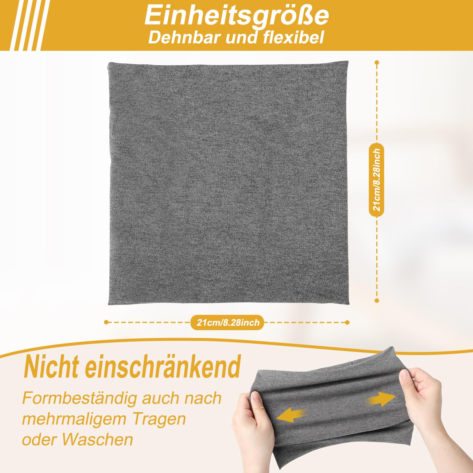 Kiiwah 2 Stück Winter Schlauchschal für Herren Damen, Weiches Halswärmer Halstuch Winddichte Multifunktionstuch für Outdoor Motorrad Fahrrad Indoor Aktivitäten 3