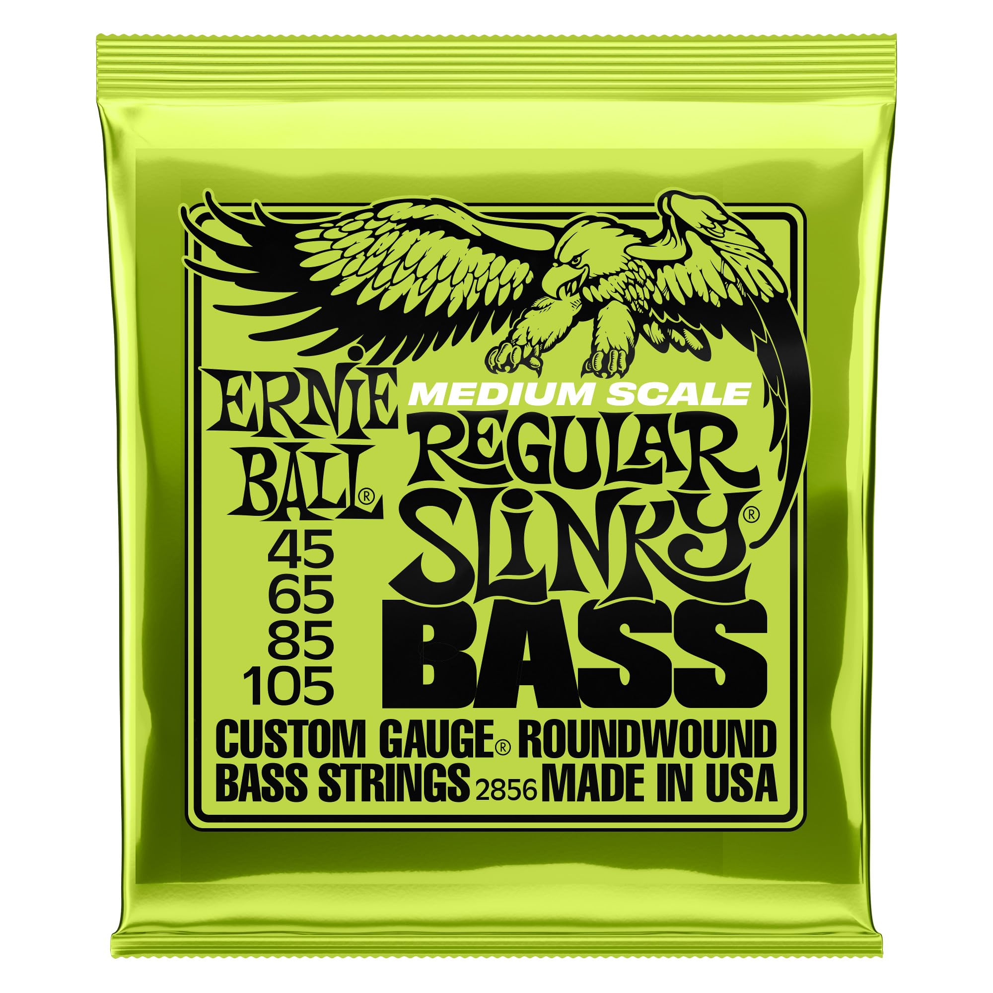 Ernie Ball Regular Slinky Nickel Wound Medium Scale Bass Strings - 45-105 Gauge