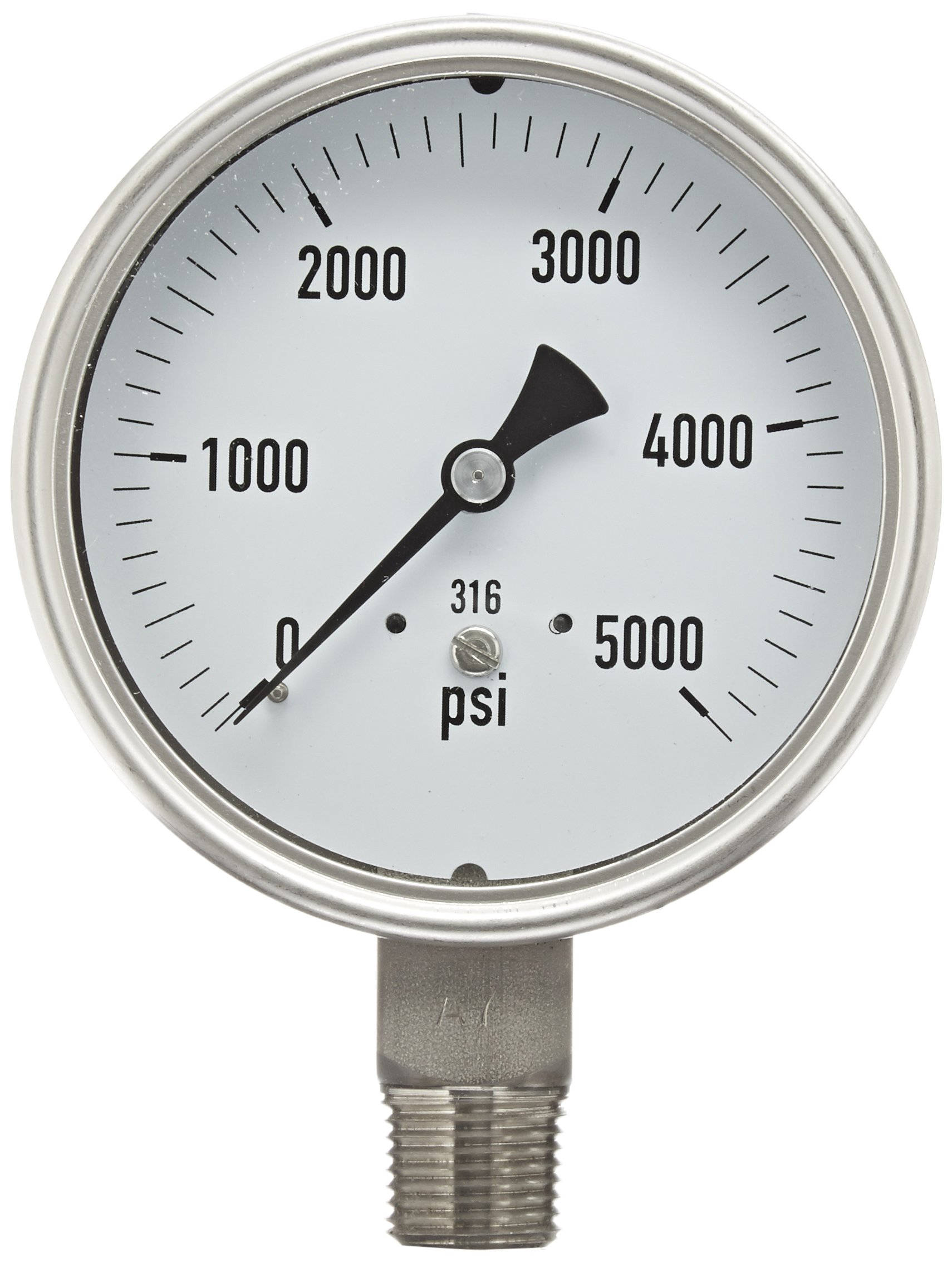 Buy PIC Gauge 40012LR 4" Dial, 0/5000 psi Range, 1/2" Male NPT