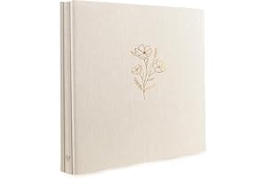 Holoary Photo Album 4x6 500 Photos 5 Pictures Per Page, 500 Pockets 4”x6” Picture Album, Linen Fabric Cover Big Picture Book for Photos, 4x6 Photo Albums for Family Weddings Travel Memories(Beige)