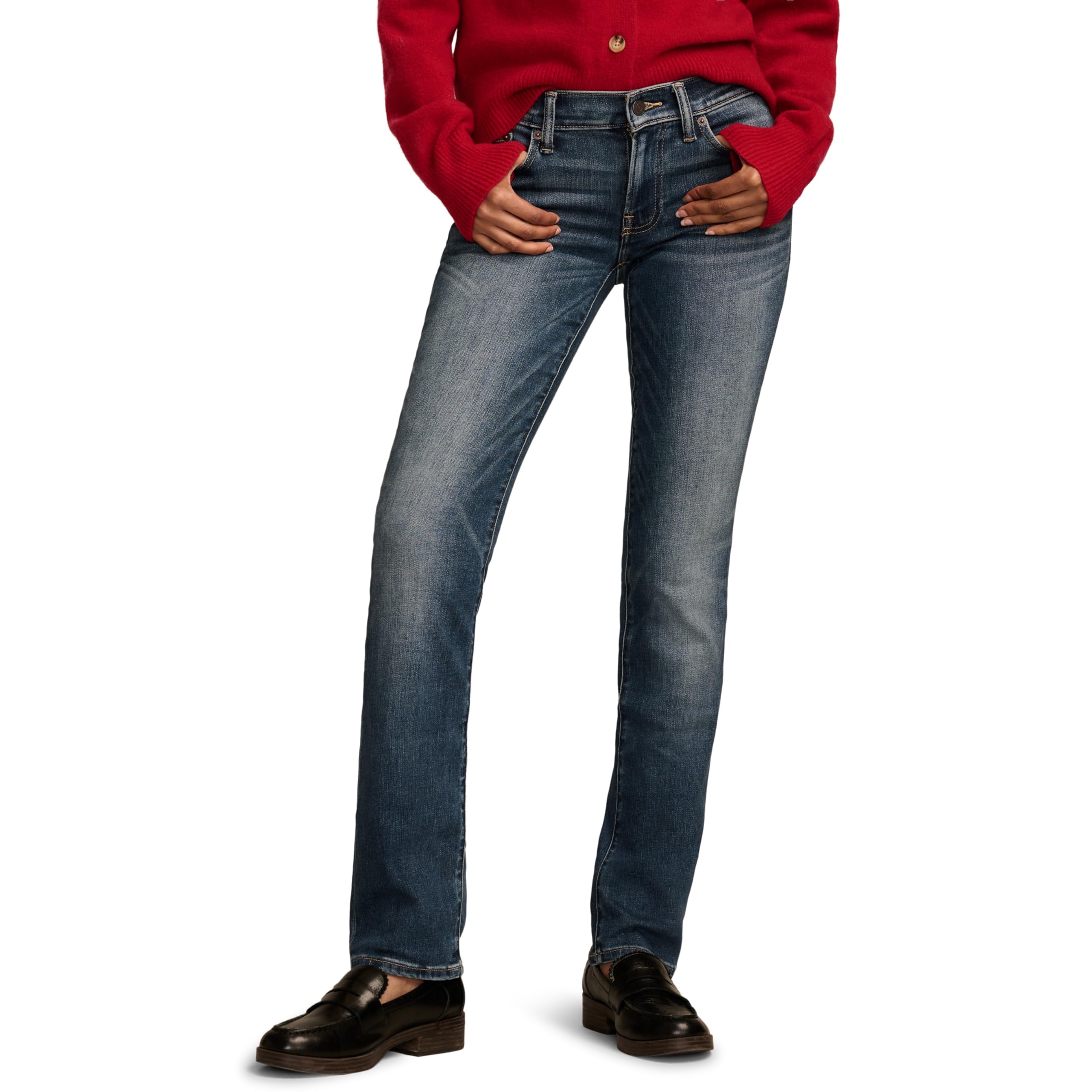 Lucky Brand Women’s Mid Rise Straight Jeans, Sweet Escape Wash