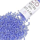 Miyuki Delica Seed Beads – Size 11/0 (1.6 mm), DB0661, Dyed Opaque Purple, 7.2 g, Approx. 1440 Beads, Made in Japan