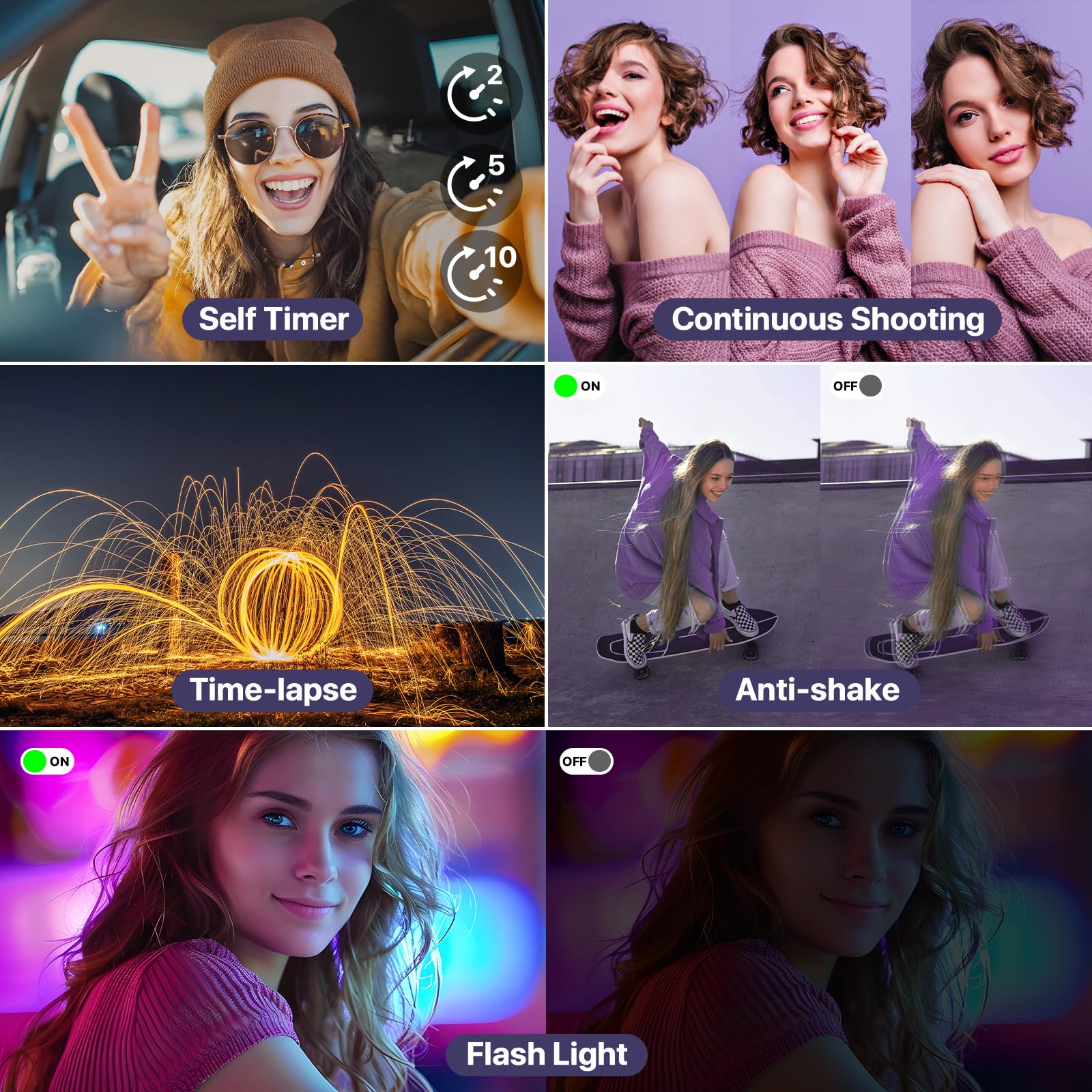 8K Digital Cameras for Photography with WiFi,Autofocus 88MP Vlogging Camera for YouTube with Dual-Lens,16X Digital Zoom Point and Shoot Camera,3.2''Touch Screen, Anti-Shake,2 Batteries &Charging Stand