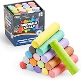 JOYIN 16 Pcs Washable Sidewalk Chalk Set Non-Toxic Jumbo Colors view 1