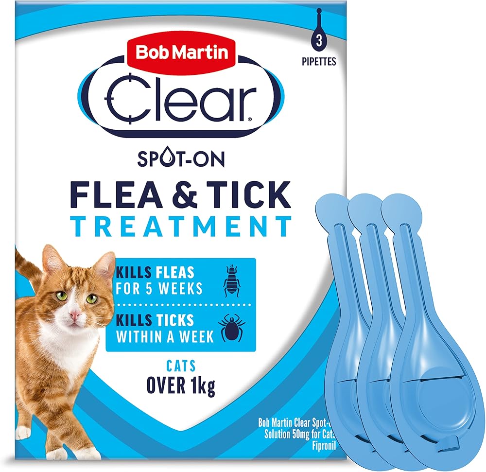 Bob Martin Clear Spot On Flea Treatment for Cats & Kittens 3 Pipettes
