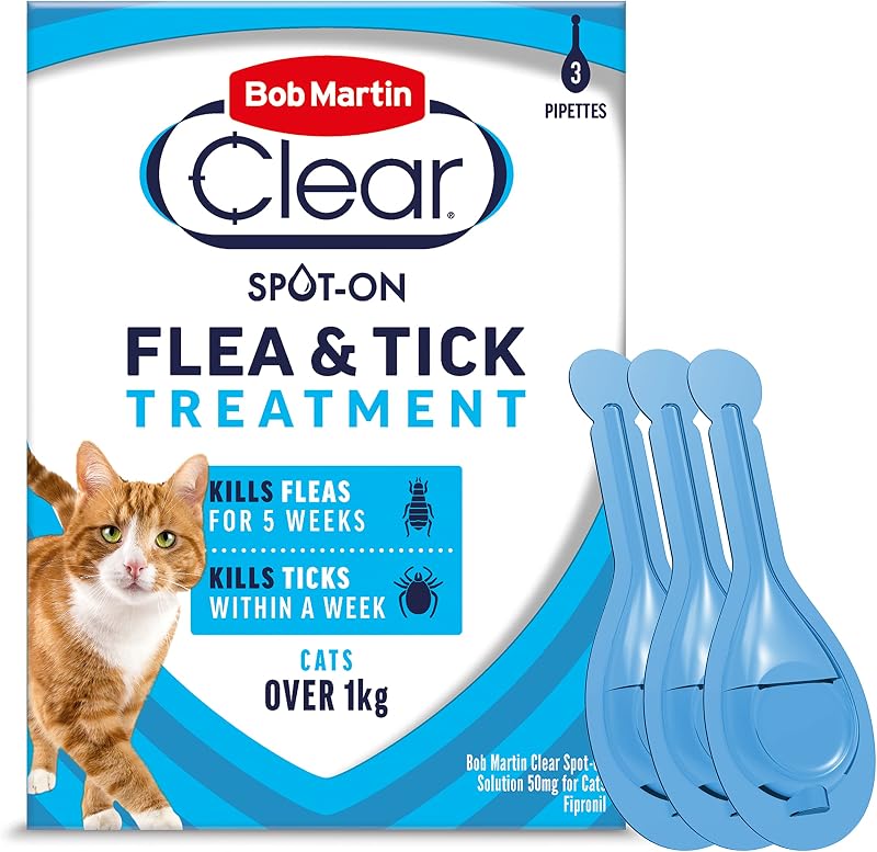 Bob Martin Clear Spot On Flea Treatment for Cats & Kittens 3 Pipettes
