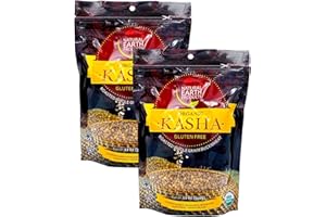NATURAL EARTH PRODUCTS Organic Buckwheat Kasha, Roasted Whole Grain Buckwheat, Gluten Free, Kosher, 12 Oz Resealable Bag (2-Pack, Total of 24 Oz)