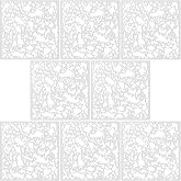 Crtiin 8 Pcs Knockdown Texture Stencil 8x8 Inch Drywall Repair Tool | Reusable Plastic Stencils for Wall Plaster Repair, Professional Knockdown Finish, DIY Ceiling Patch Renovation