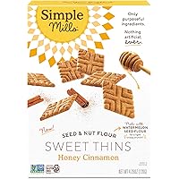 Simple Mills Sweet Thins Cookies, Seed and Nut Flour, Honey Cinnamon - Gluten Free, Paleo Friendly, Healthy Snacks, 4.25 Ounc