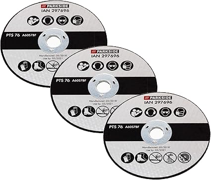 Parkside Pwsa 12 Li A1 297696 Lot De 3 Disques A Tronconner En Metal Pour Meuleuse D Angle Parkside Amazon Fr Bricolage